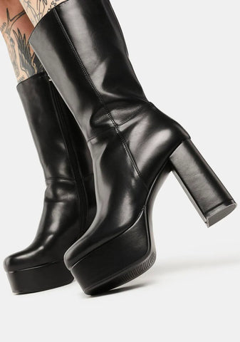 Wide Calf Going Under Platform Boots