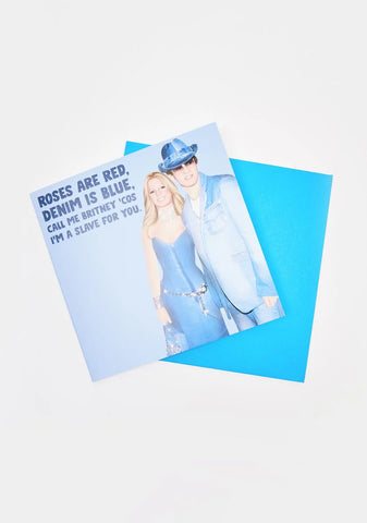 Roses Are Red Denim Is Blue Card