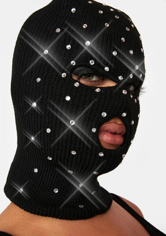 Midnight Winter Best Rhinestone Ski Mask