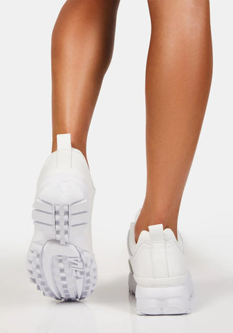 White Disruptor Zero Sneakers