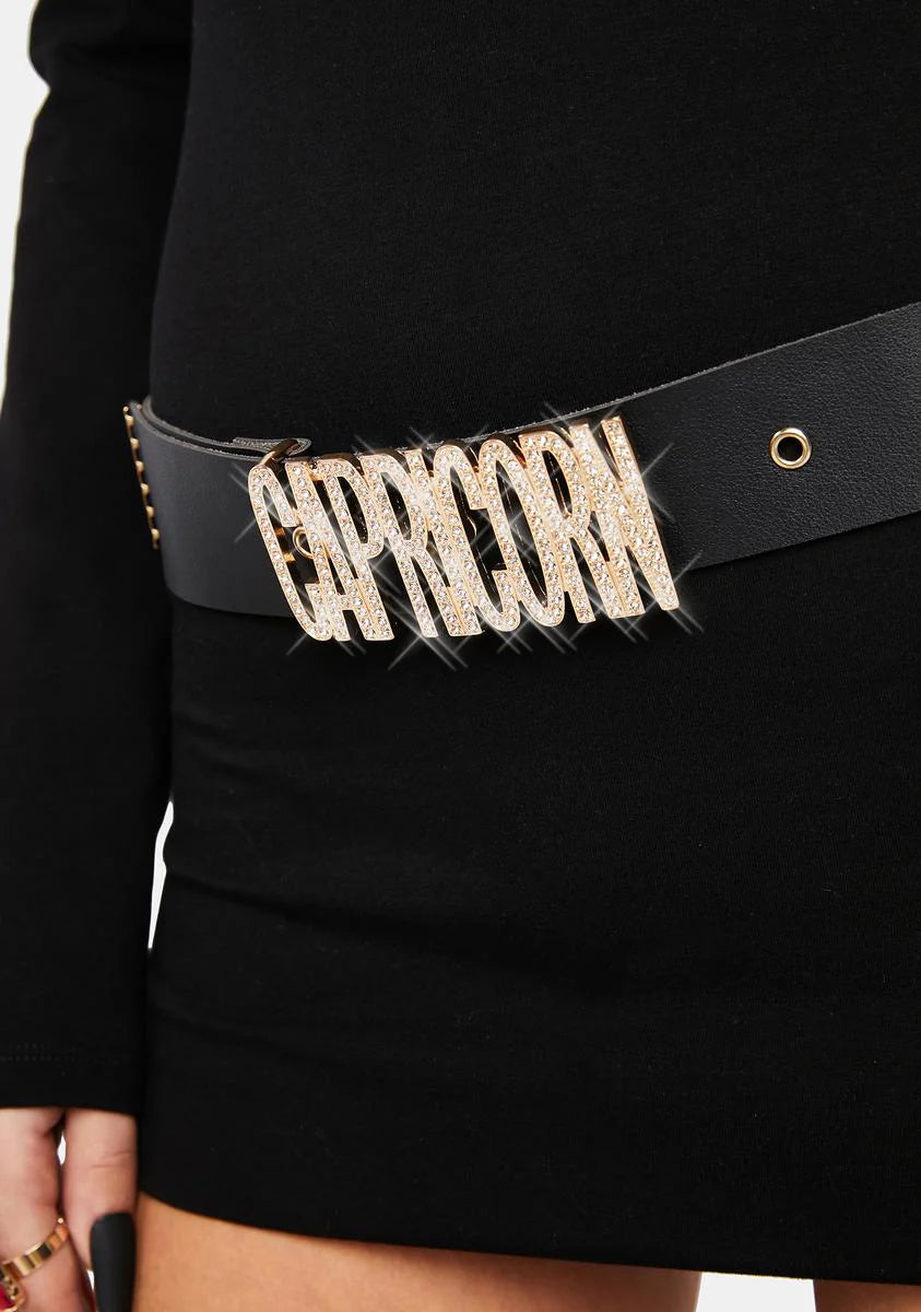Successful Capricorn Rhinestone Belt