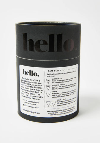 Black Hello Cup