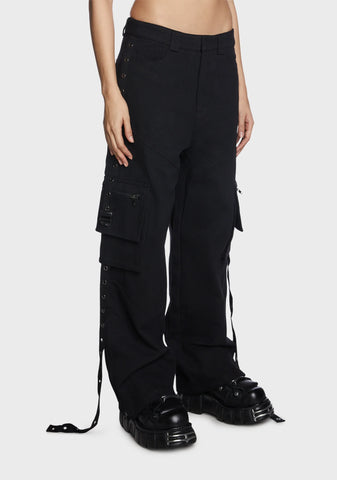 Medium Waist Loose Cargo Trousers