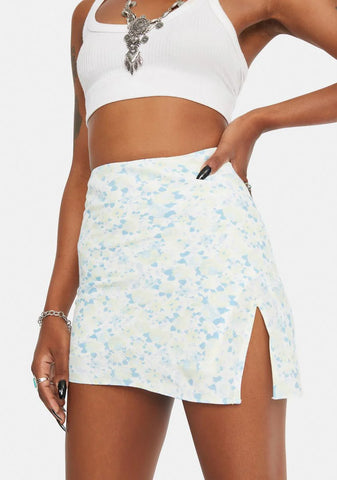 Sky Discovering Why Paisley A-Line Skirt