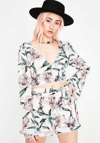 Blushin' Babe Floral Shorts