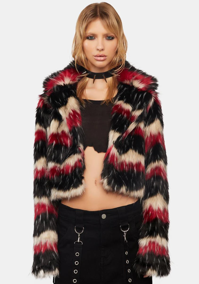 Faded Sunset Faux Fur Jacket