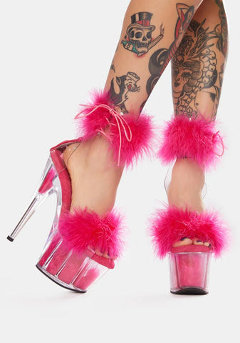 Hot Pink Adore Platform Heels