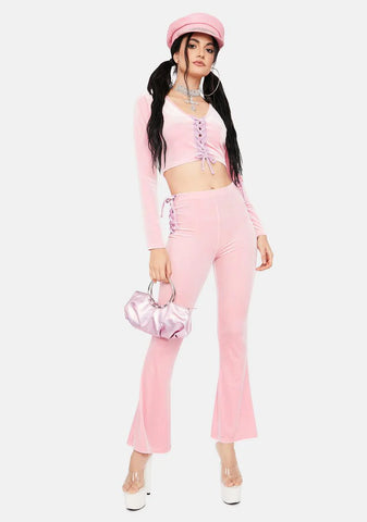 Stylish Sass Velour Pant Set