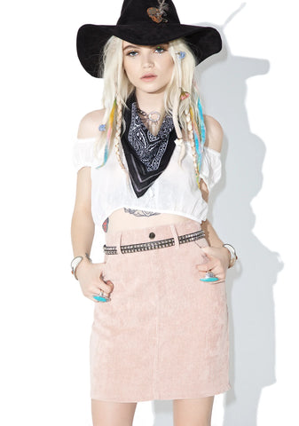 Bae Pink Broom Skirt