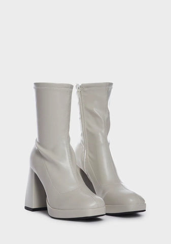 Quiet Approach Heeled Sock Boots