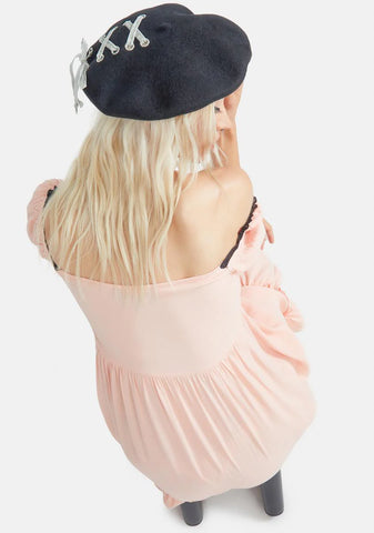 Night Very Versailles Lace Up Beret