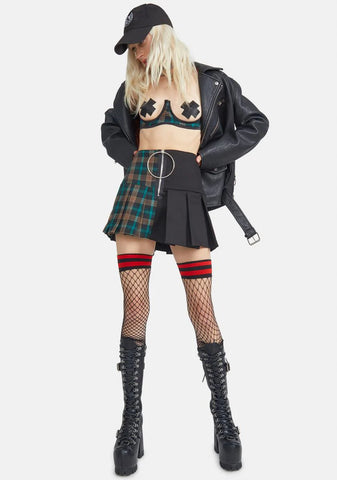 Saved By The Bell Plaid Mini Skirt
