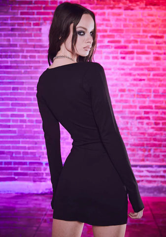 My Kryptonite Rhinestone Mini Dress