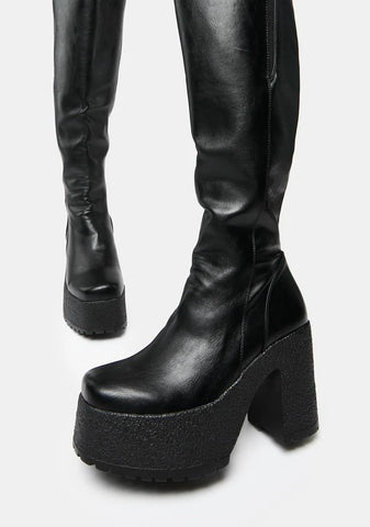 Wide Calf Miracle Aligner Platform Boots