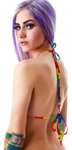 70's Rainbow Reversible String Top