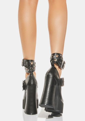 At Disposal Block Heels