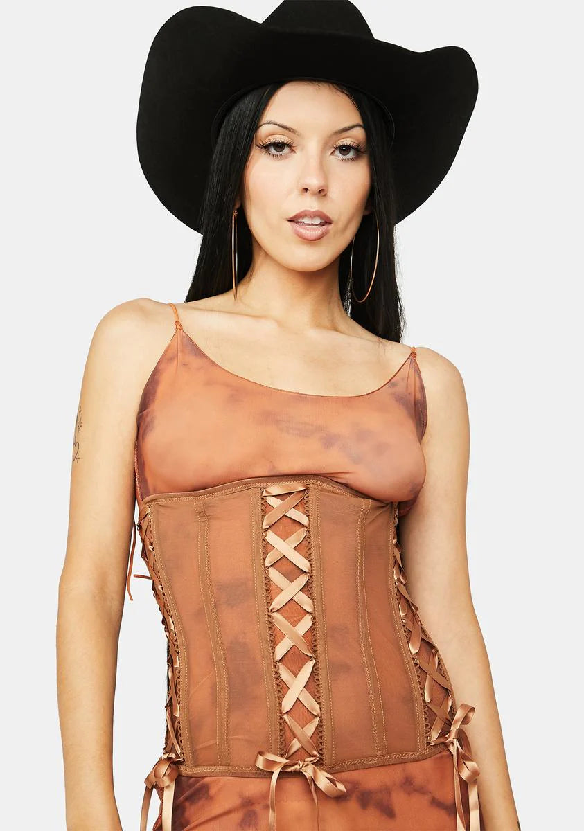 Sand Think Of Me Corset Top