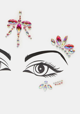 Pink Prissy Face Jewels