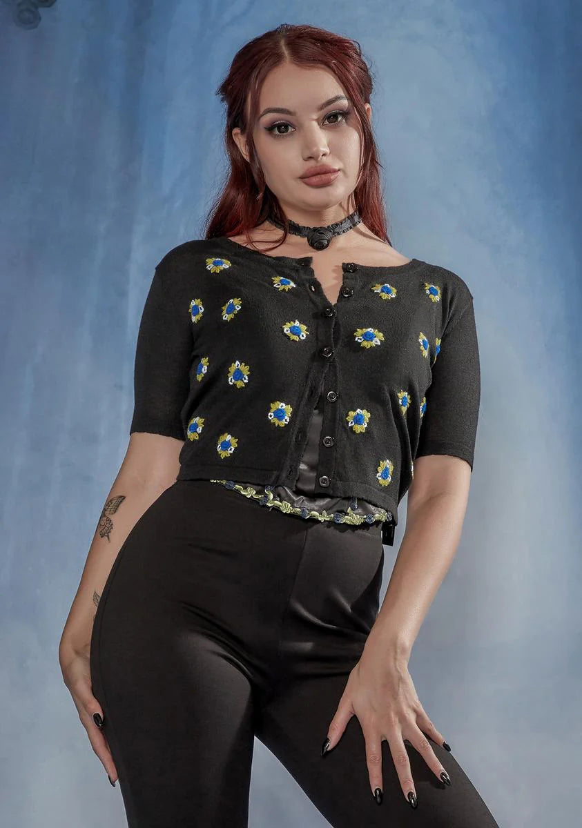 Stargaze Party Embroidered Cardigan