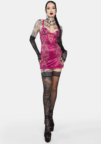 Sexy Thoughts Lace Chemise Set
