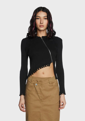 Totally Uninterested Cropped Sweater
