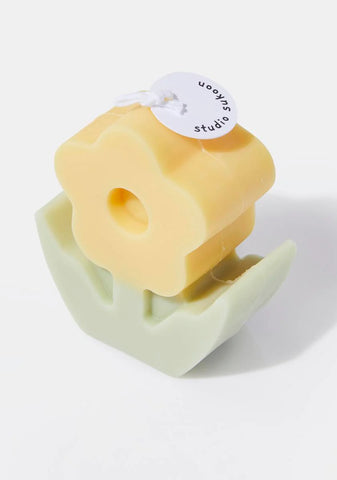 Yellow Flower Candle