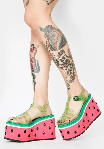 One In A Melon Platform Sandals
