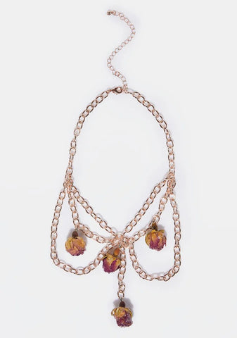 Rose Stained Sorrows Choker Necklace