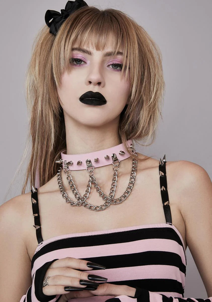 Heal Me Spiked Chain Choker