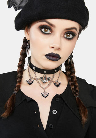 Creature Of The Night Charm Choker