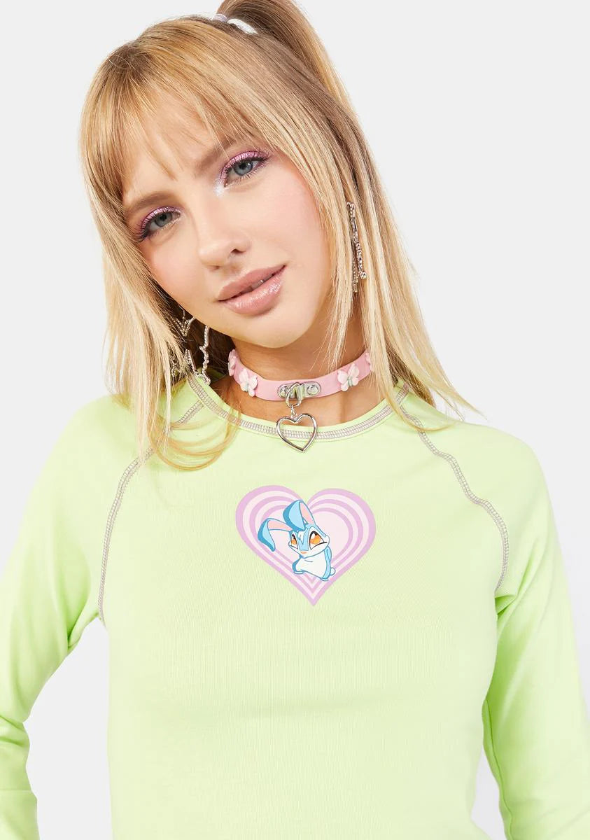 Kiko Bunny Long Sleeve Raglan Tee