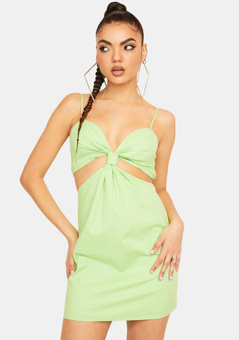 Lime Gotta Be Me Wrap Mini Dress