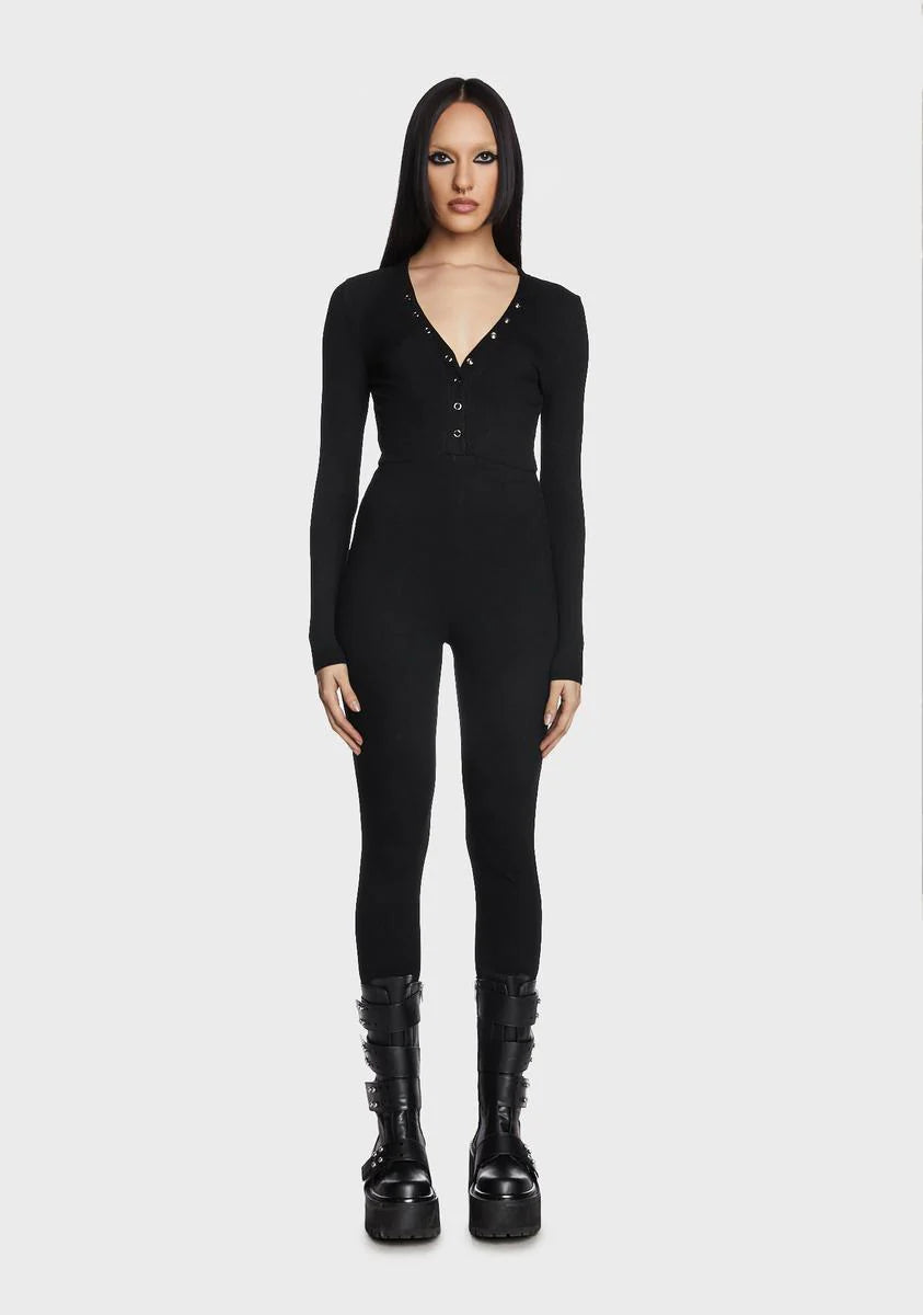 Twisted Logic Knit Jumpsuit