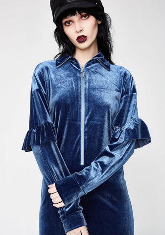 Velour All In One Jumpsuit