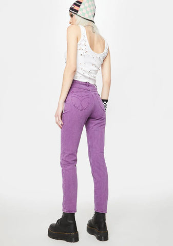 Comfort Grape Dusters Slim Jeans