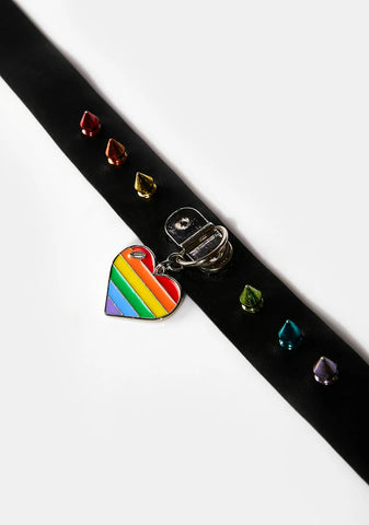 Colorful Punks Spiked Choker