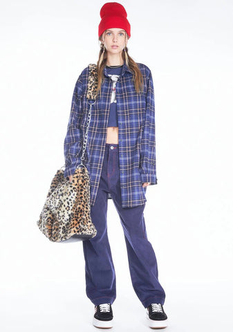 Navy Miss Nonconformist Flannel Shirt