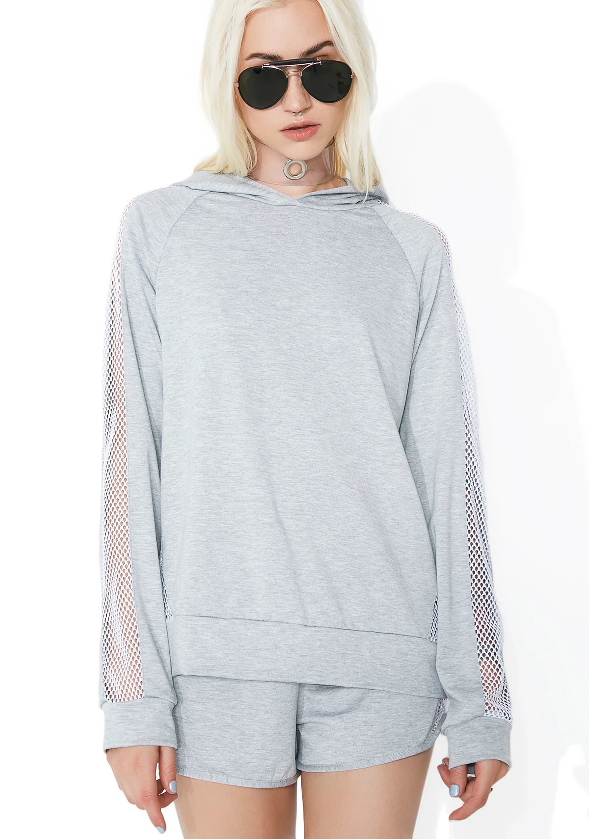 Taking Over Mesh Panel Hoodie