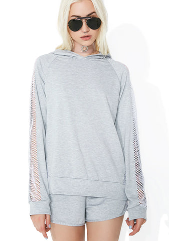 Taking Over Mesh Panel Hoodie