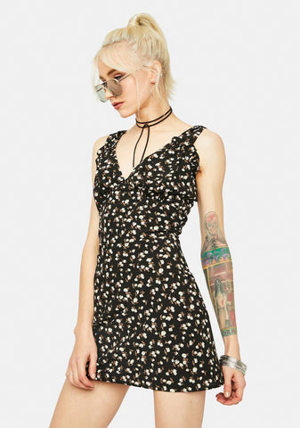 Night Meeting at Dawn Floral Mini Dress