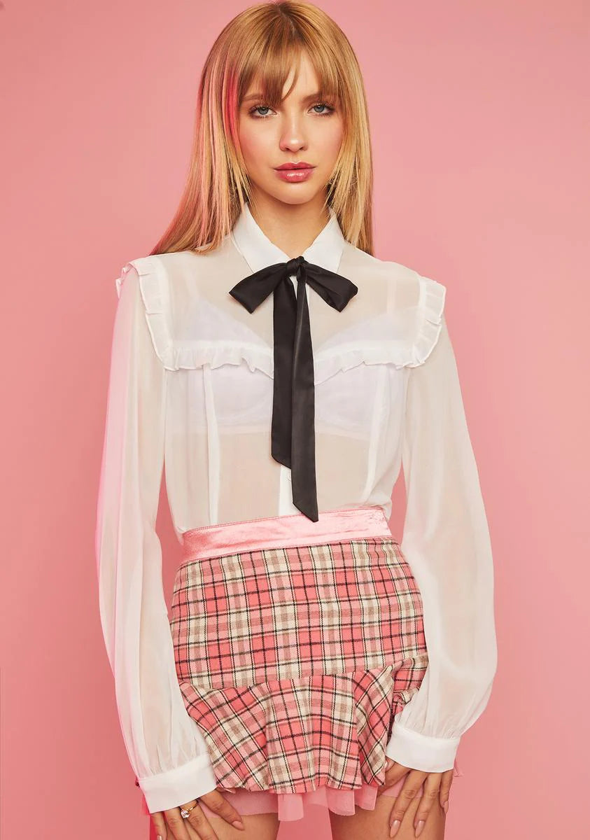 Don't Go There Chiffon Blouse