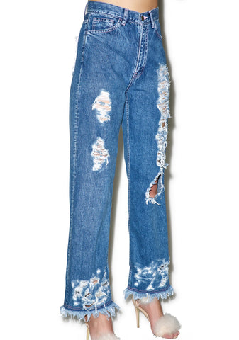 Damaged Denim Jeans