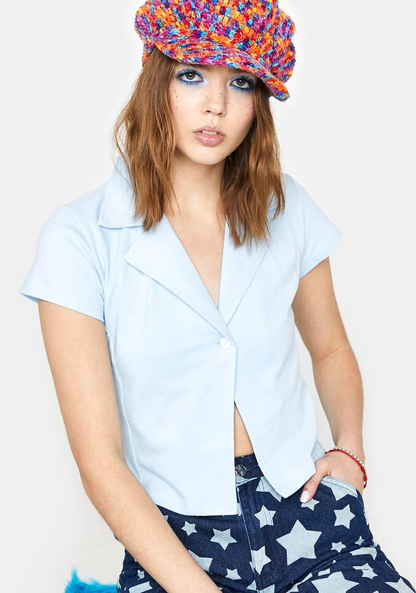Cyan Falling Out Button Up Shirt