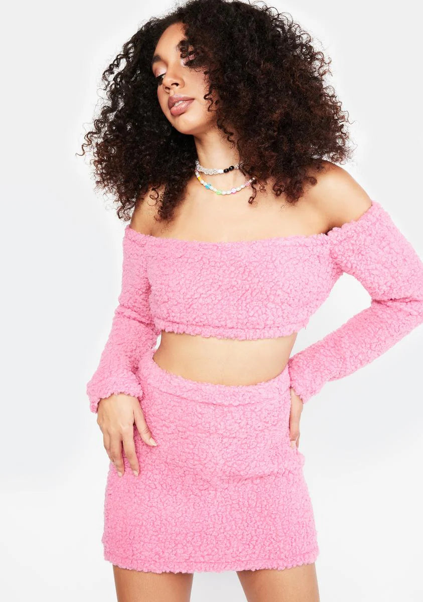Baby Let Me Rock Fuzzy Skirt Set