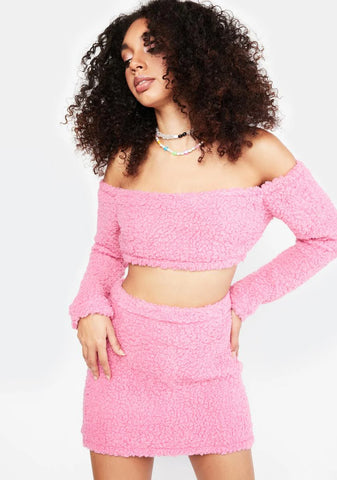 Baby Let Me Rock Fuzzy Skirt Set