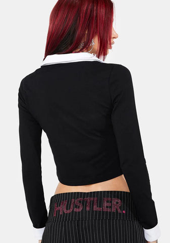 Picture Perfect Rhinestone Top