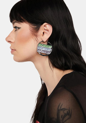Queer Pride Hoop Earrings