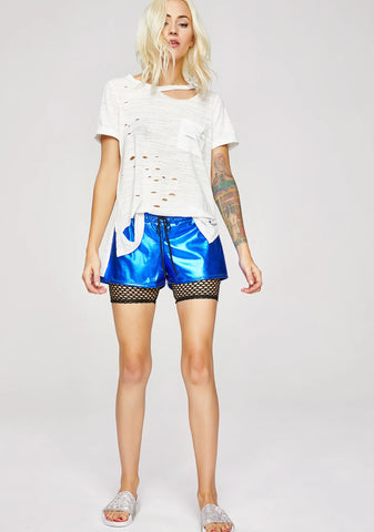 Perfect Catch Metallic Shorts