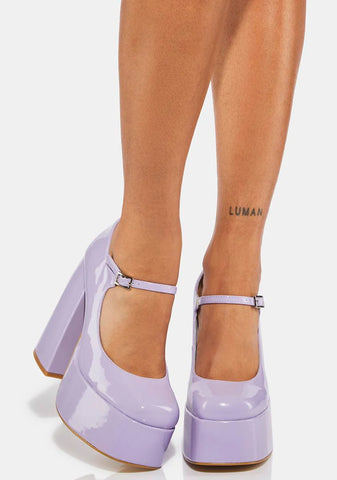 Lavender Sweet Attitude Platform Heels