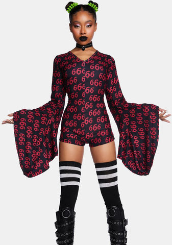 666 Bell Sleeve Romper
